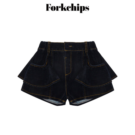 FORKCHIPS velvet flare pants (95-160cm)