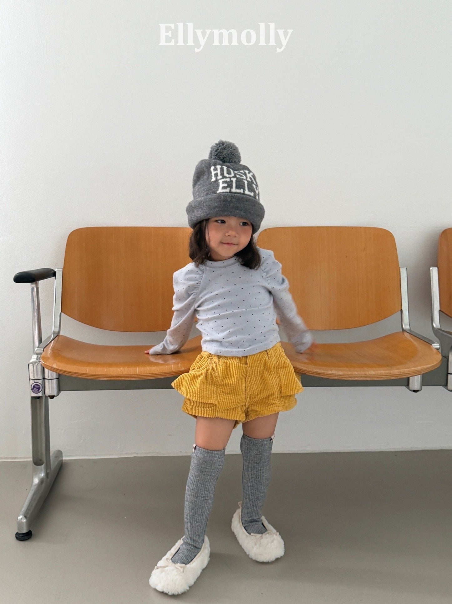 ELLYMOLLY giselle dot shirring t-shirt (90-145cm)