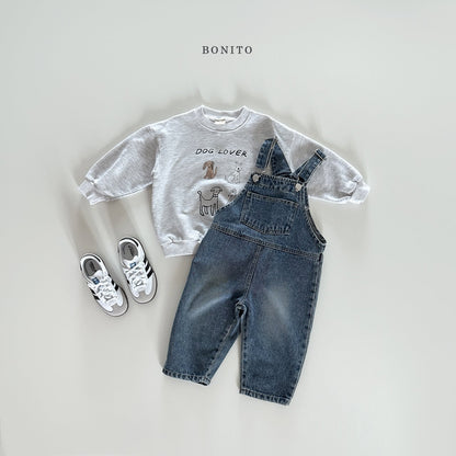 bonito denim flower suspender pants (~80-125cm)