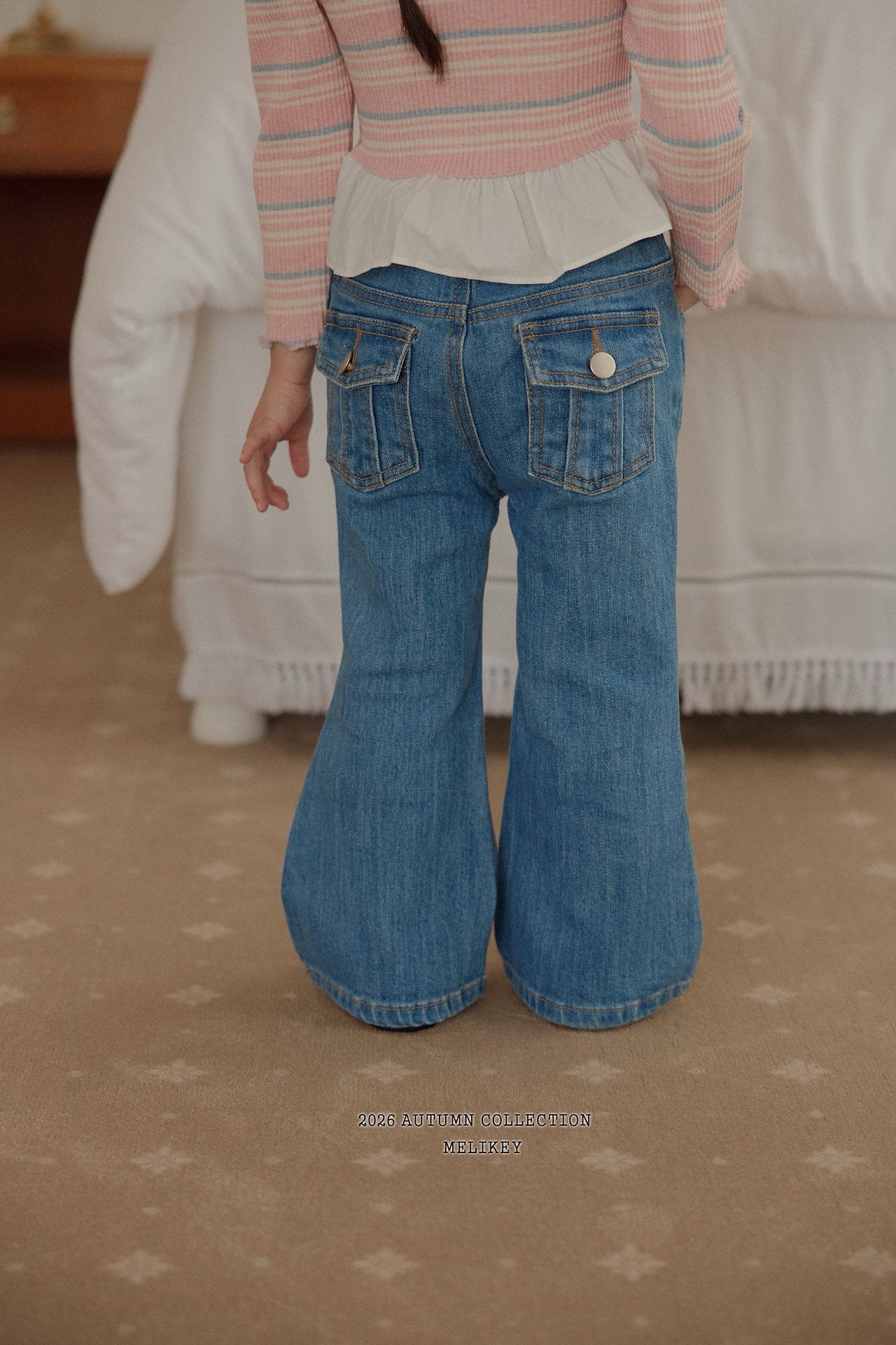 melikey pocket bootcut pants (~80-140cm)