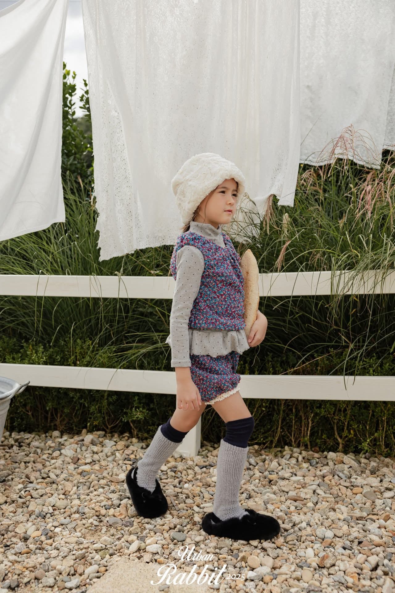 Urban Rabbit 俏皮毛毛拼接長襪