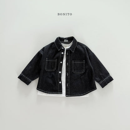 bonito denning stitch shirt (~80-140cm)