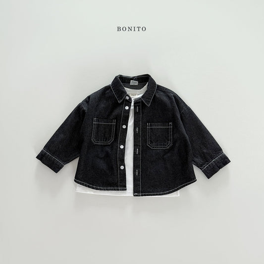 bonito denning stitch shirt (~80-140cm)
