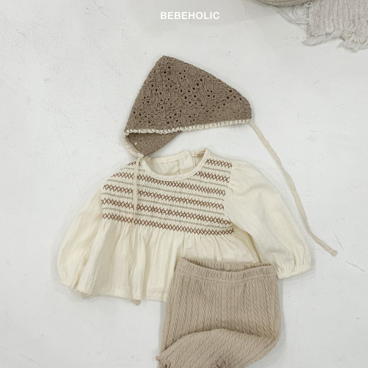 bebeholic maron smoke blouse (3-18m)