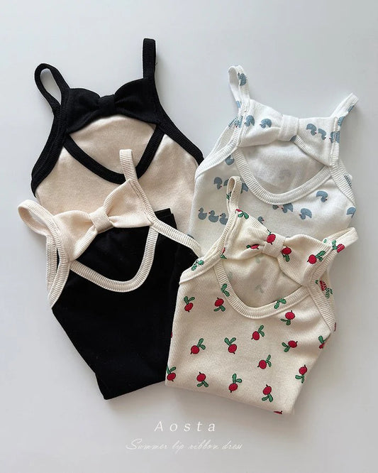 Aosta rib ribbon dress (~70-115cm)