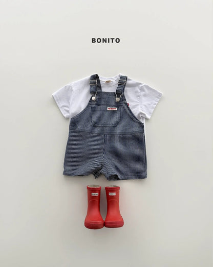 Bonito stripe overall pants (~80-140cm)