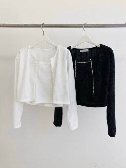 小珍珠外套set *共2色