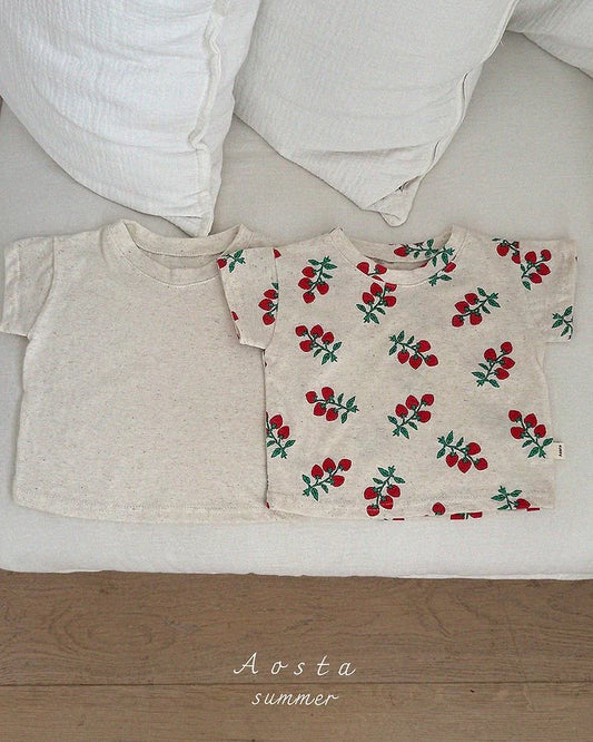 Aosta linen short sleeve tee (~70-115cm)