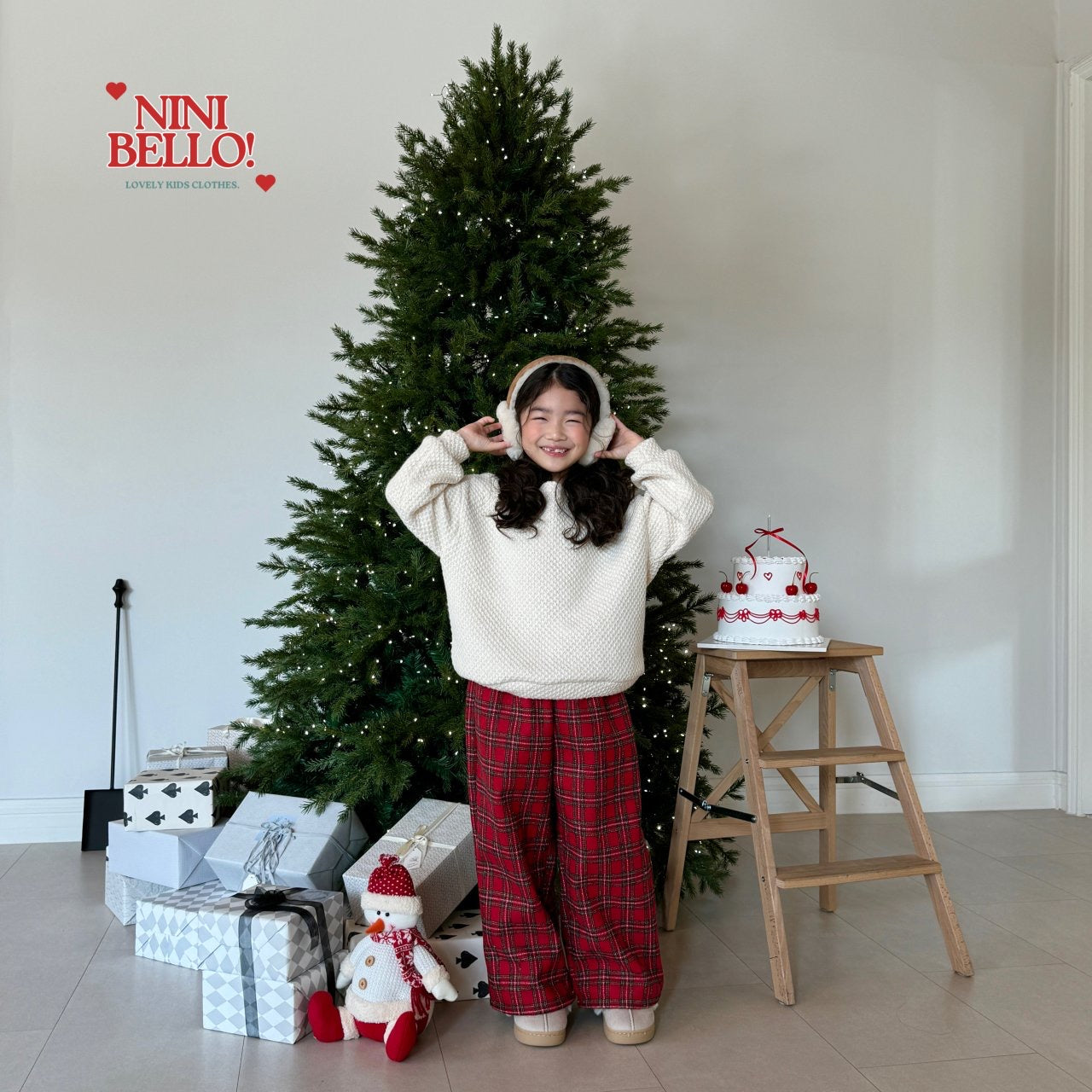 ninibello merry check pants (80-133cm)