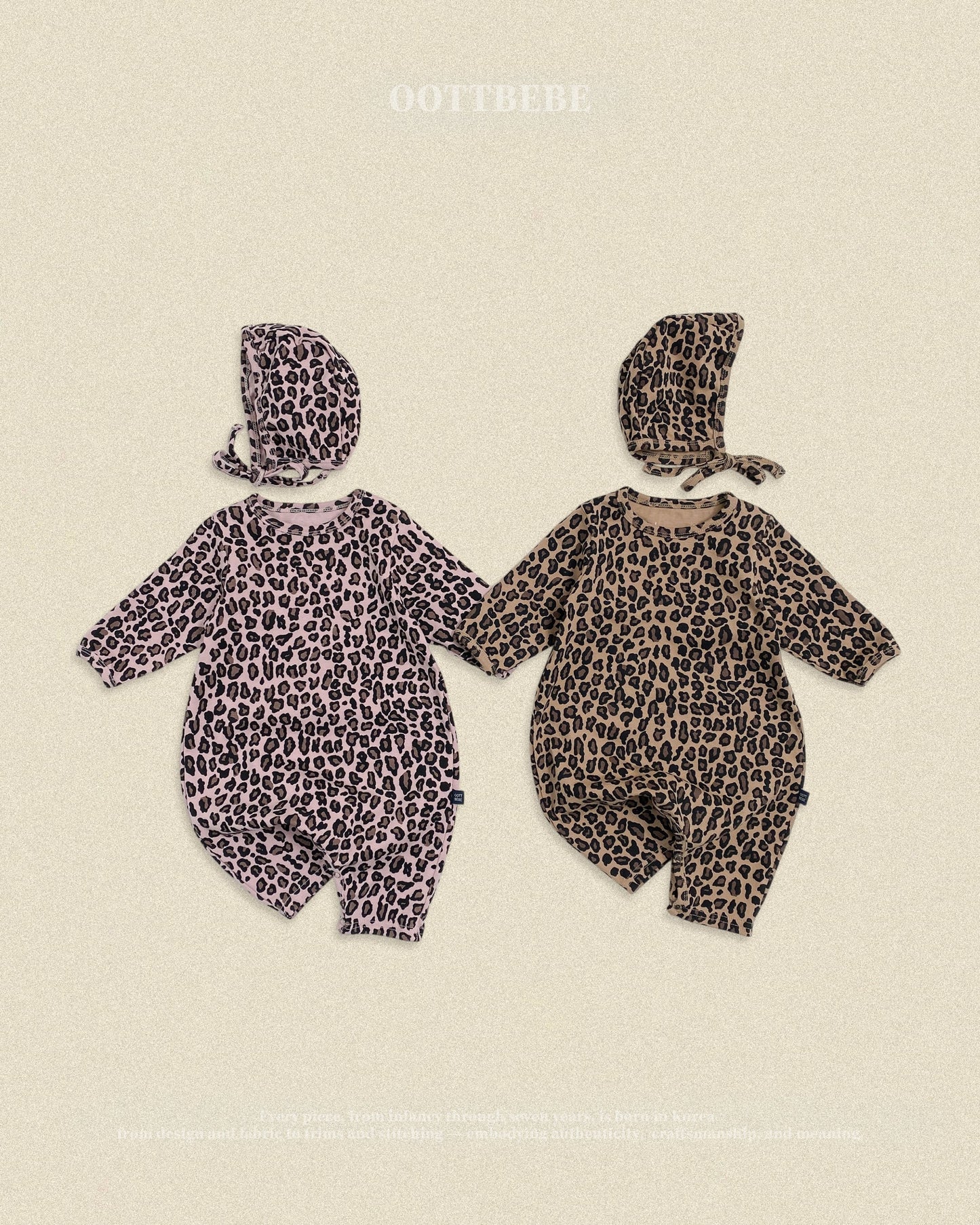 oottbebe little leopard suits SET (0-12m)