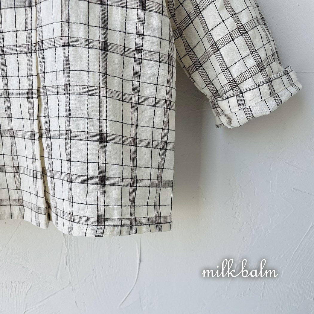 milkbalm oliver check shirt (75-125cm)