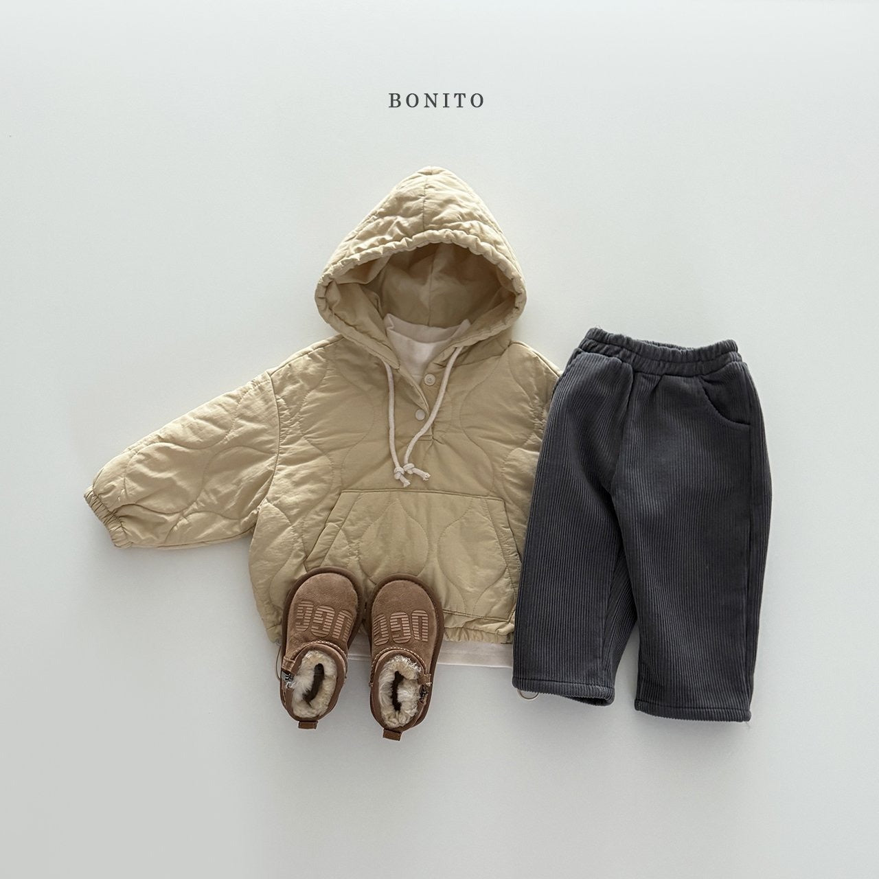 Bonito quilted hoodie (kids & adult )