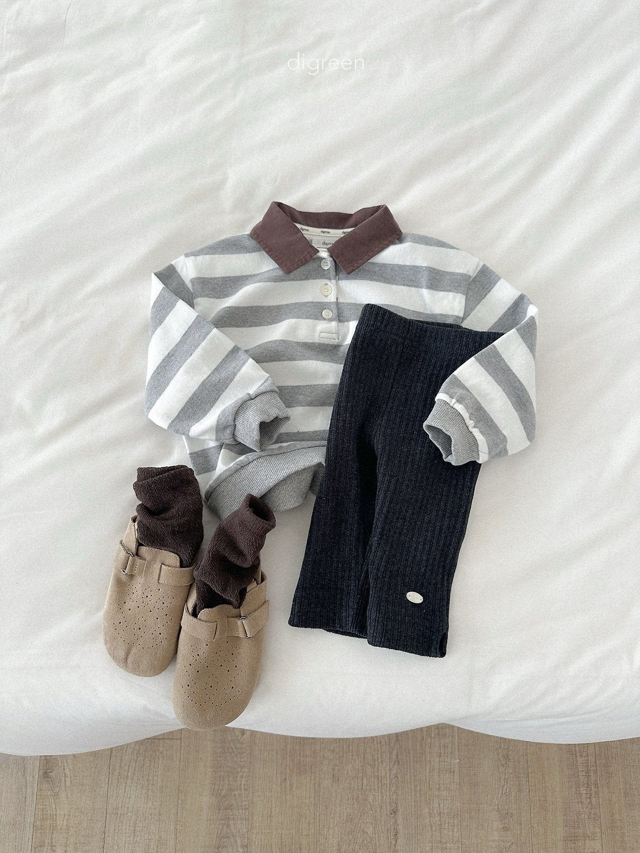 digreen striped collar mtm (85-130cm)