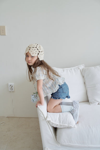momoann frill denim shorts (90-140cm)