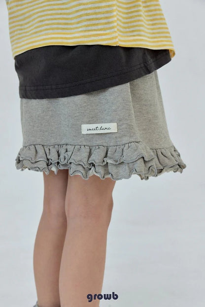 Growb Ruffle Sweat Skirt (90-125cm)