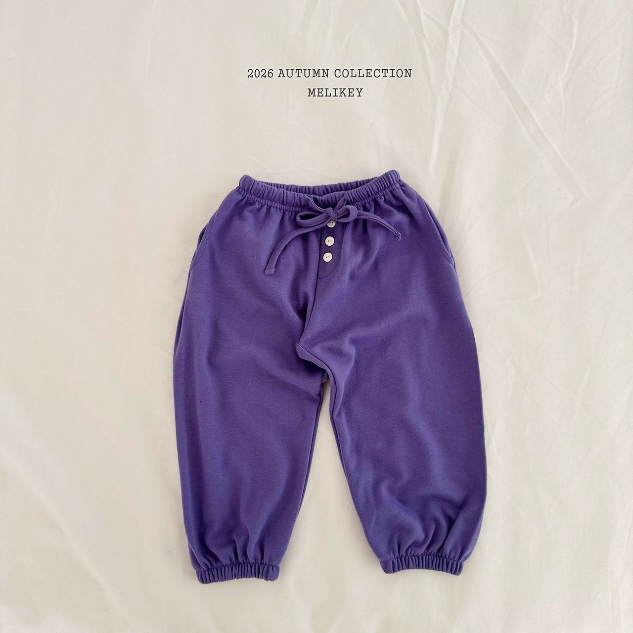 melikey button jogger pants (~80-140cm)