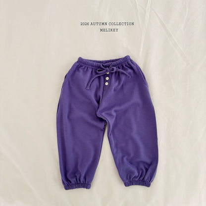 melikey button jogger pants (~80-140cm)