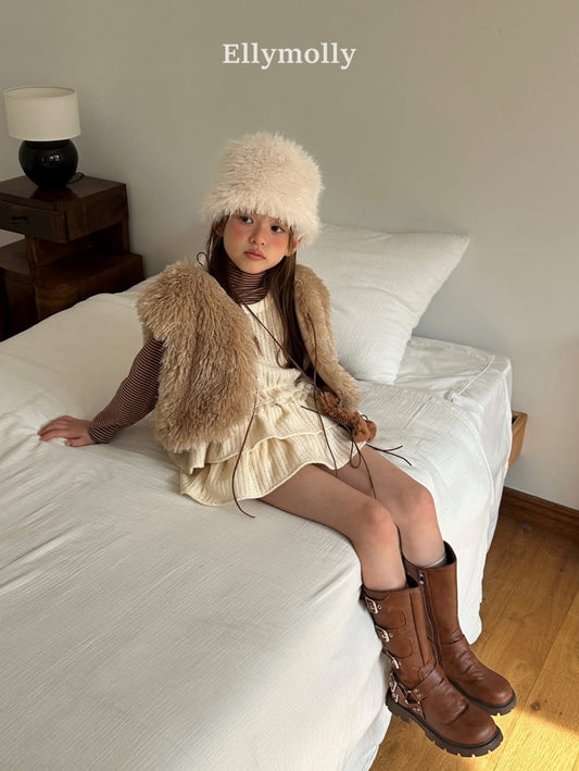 EllyMolly 毛絨絨背心外套 (90-125cm)