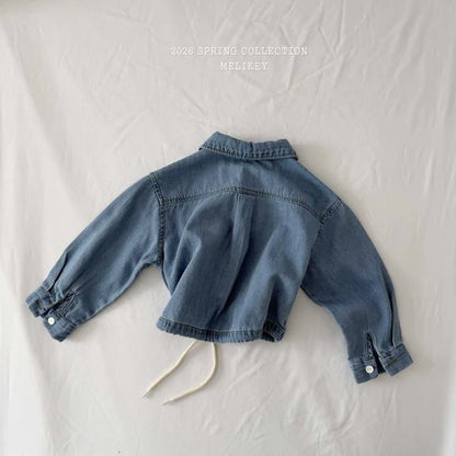 melikey hooded denim shirt (~80-140cm)