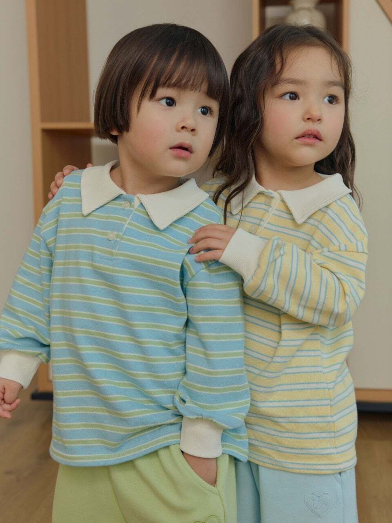 DAILYBEBE stripe collar T (75-145cm)