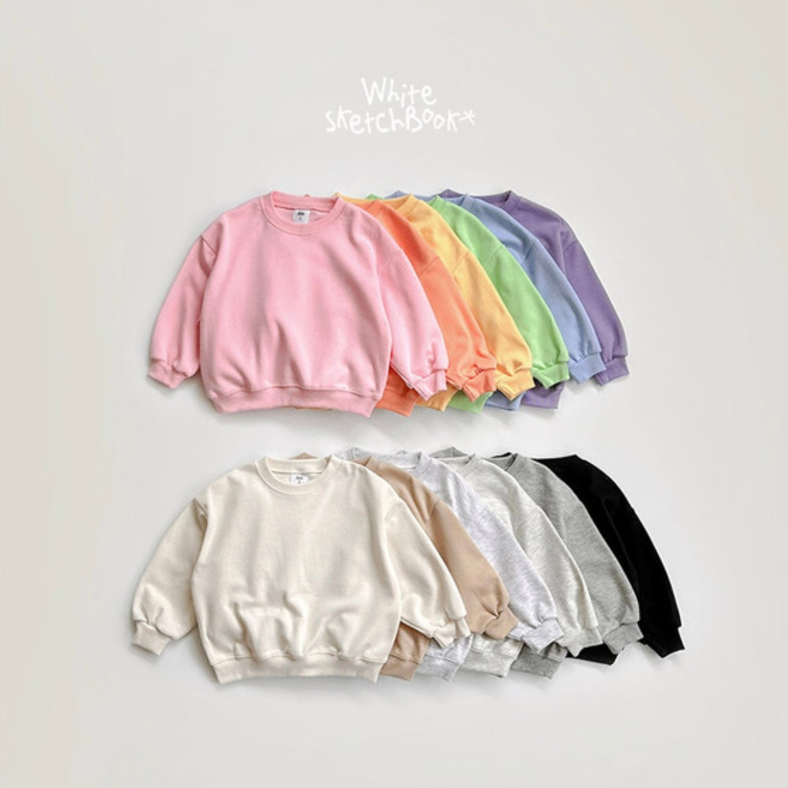 WhitesketchBook rainbow mtm (90-140cm)