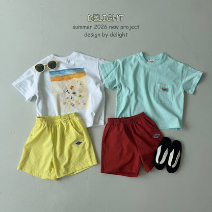 Delight 親子款小口袋沙灘Tee (kids & adult )