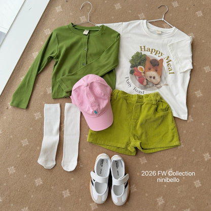 ninibello peekaboo corduroy pants (80-130cm)