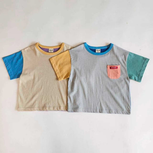 1st 小口袋撞色Tee (~93-137cm)