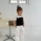 ELLYMOLLY natural pin tuck frill pants (90-145cm)