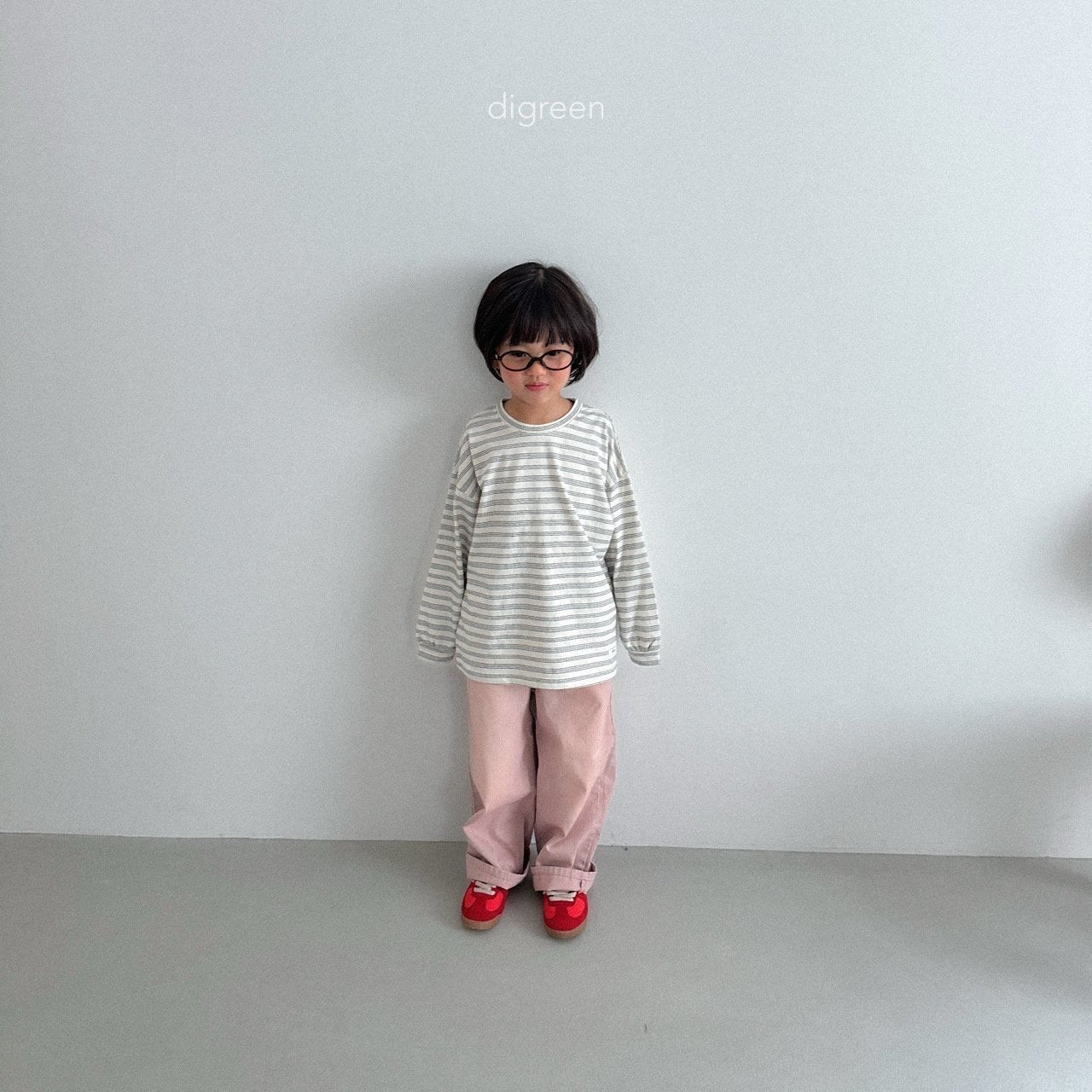 digreen pinstripe t-shirt (90-130cm)