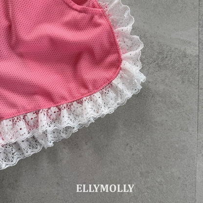 ELLYMOLLY mesh frill shorts (90-145cm)