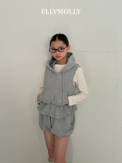 ELLYMOLLY flared hood vest (90-145cm)