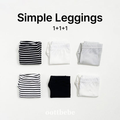 oottbebe simple leggings 3set (75-120cm)