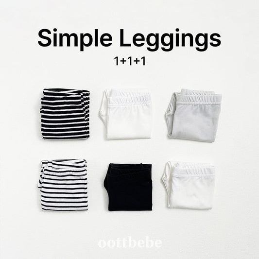 oottbebe simple leggings 3set (75-120cm)