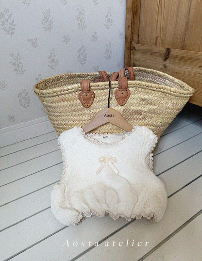 Aosta fur ribbon vest