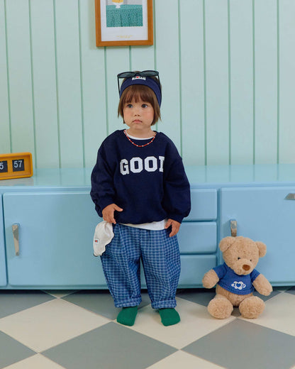 oottbebe check denim pants (65-115cm)