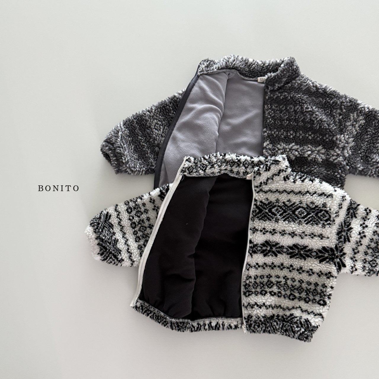 Bonito snowflake tumble zip-up (~80-140cm)