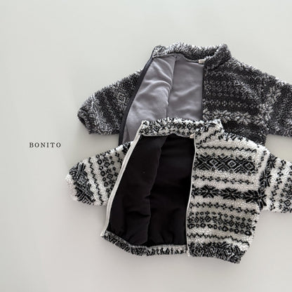 Bonito snowflake tumble zip-up (~80-140cm)