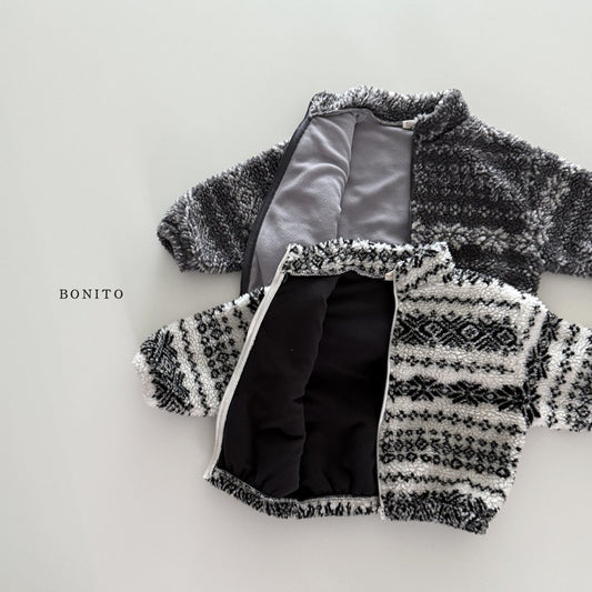 Bonito snowflake tumble zip-up (~80-140cm)