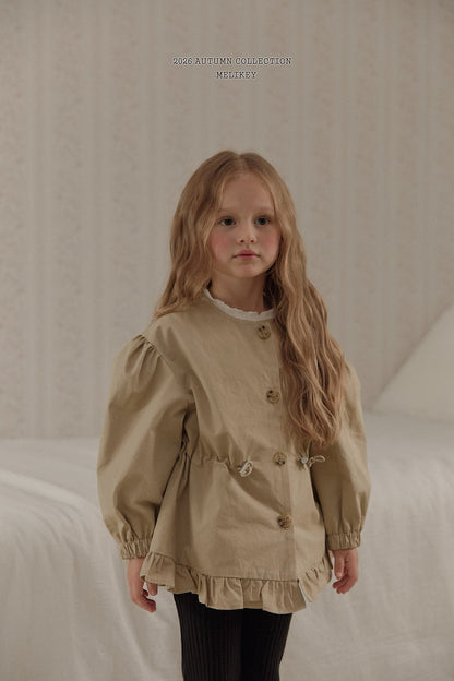 melikey momo frill trench coat (~80-140cm)