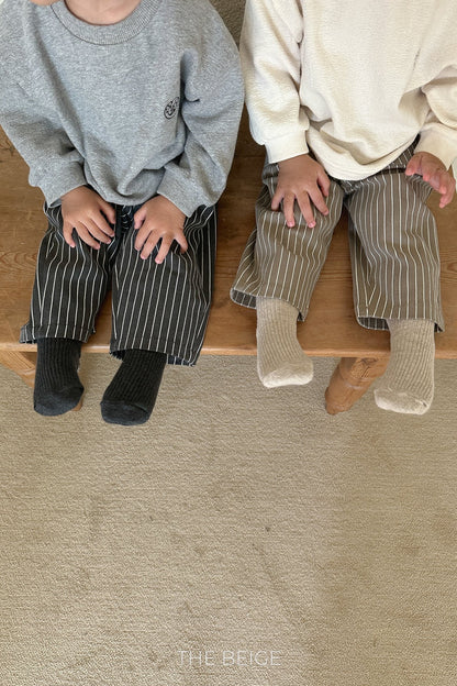 the beige pocket loom pants (80-120cm)