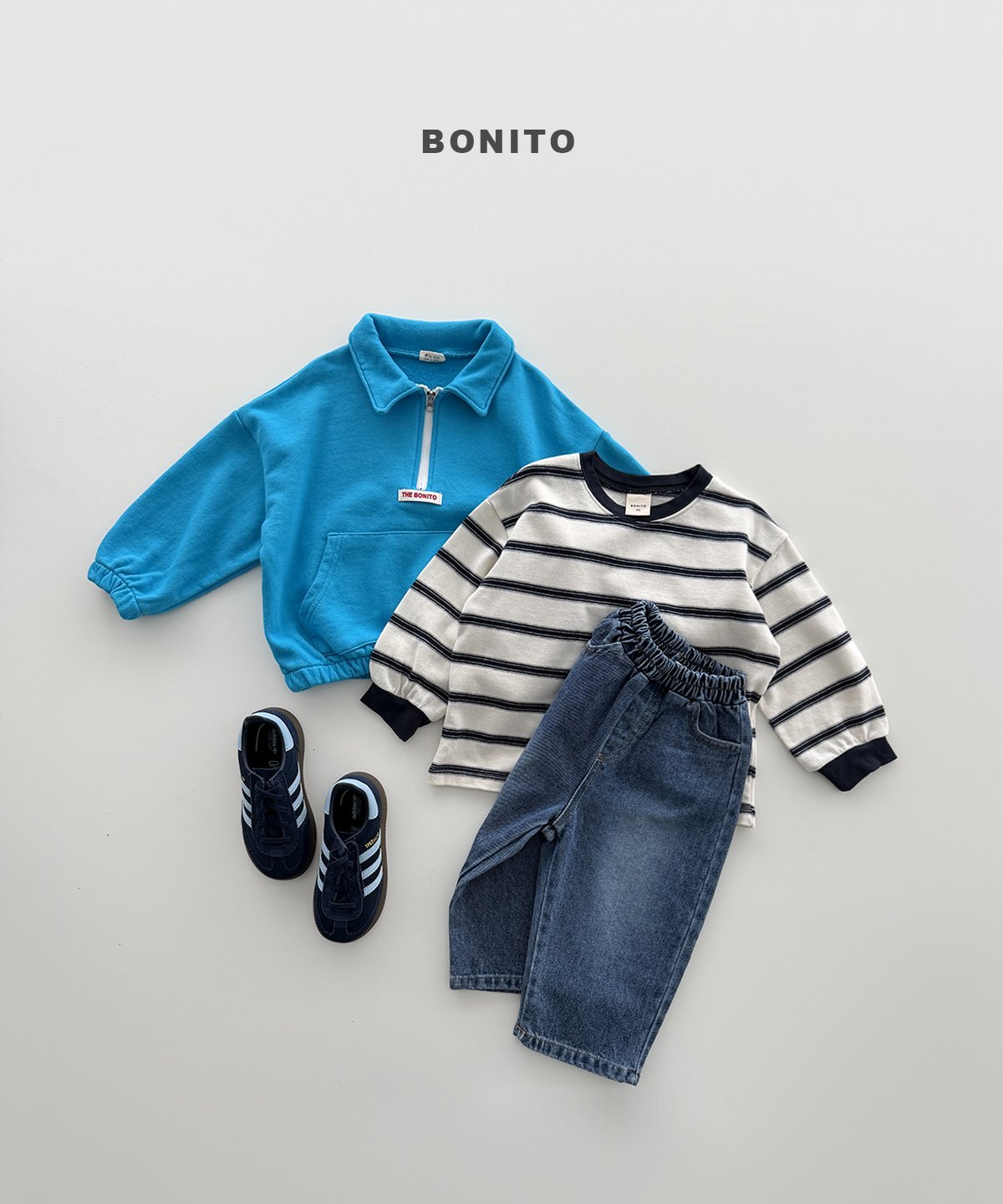 bonito collar half zip-up (~80-140cm)