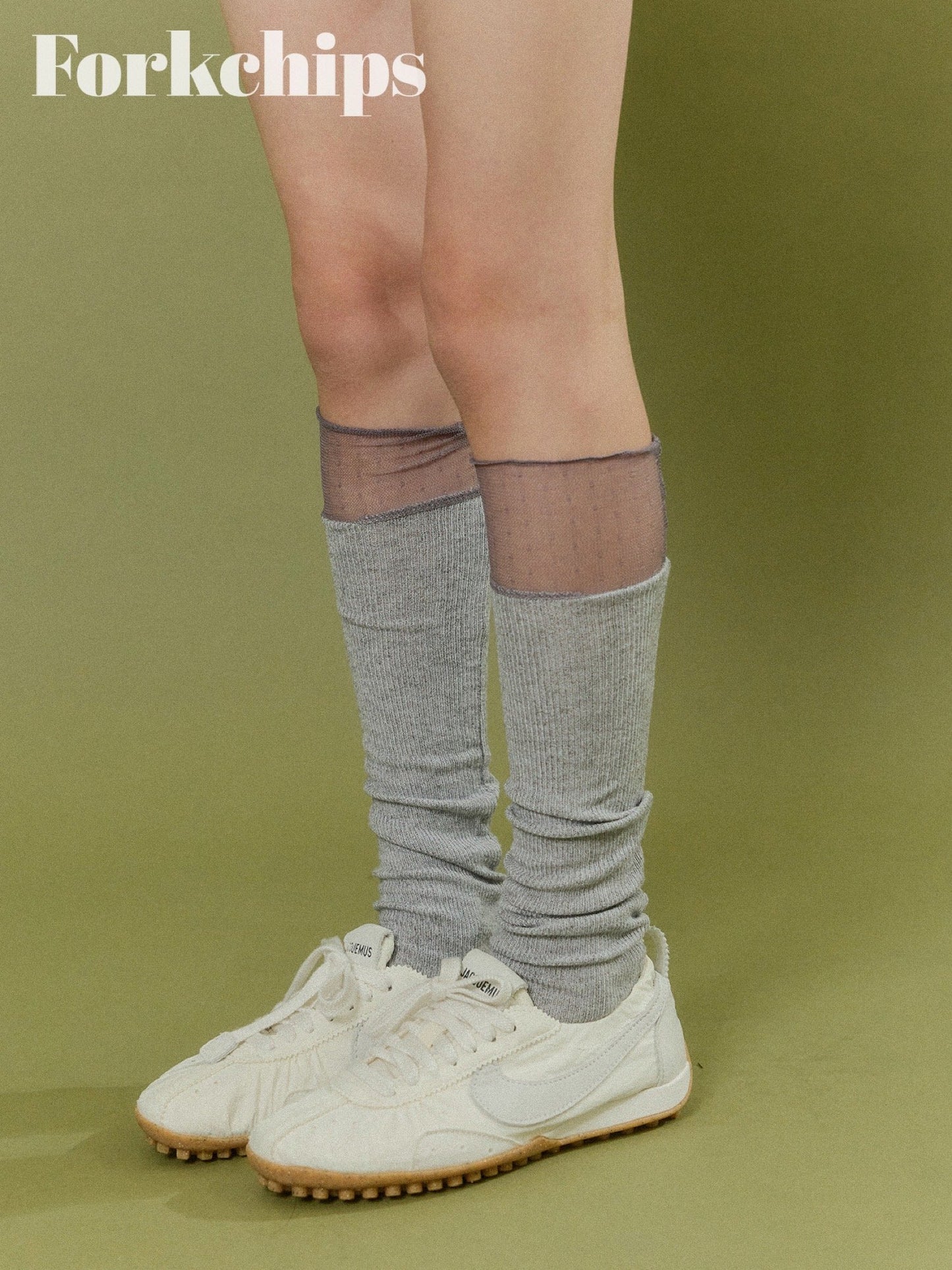 FORKCHIPS dot mesh socks