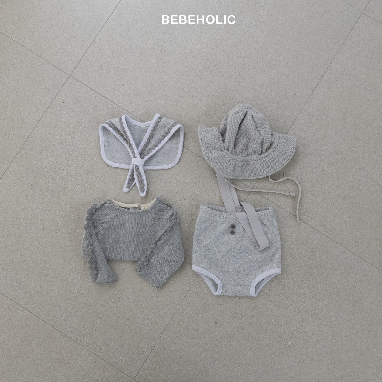 bebeholic pogle terry bloomer set (3-18m)