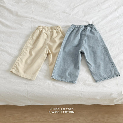 ninibello heart embroidered cutout pants (80-130cm)