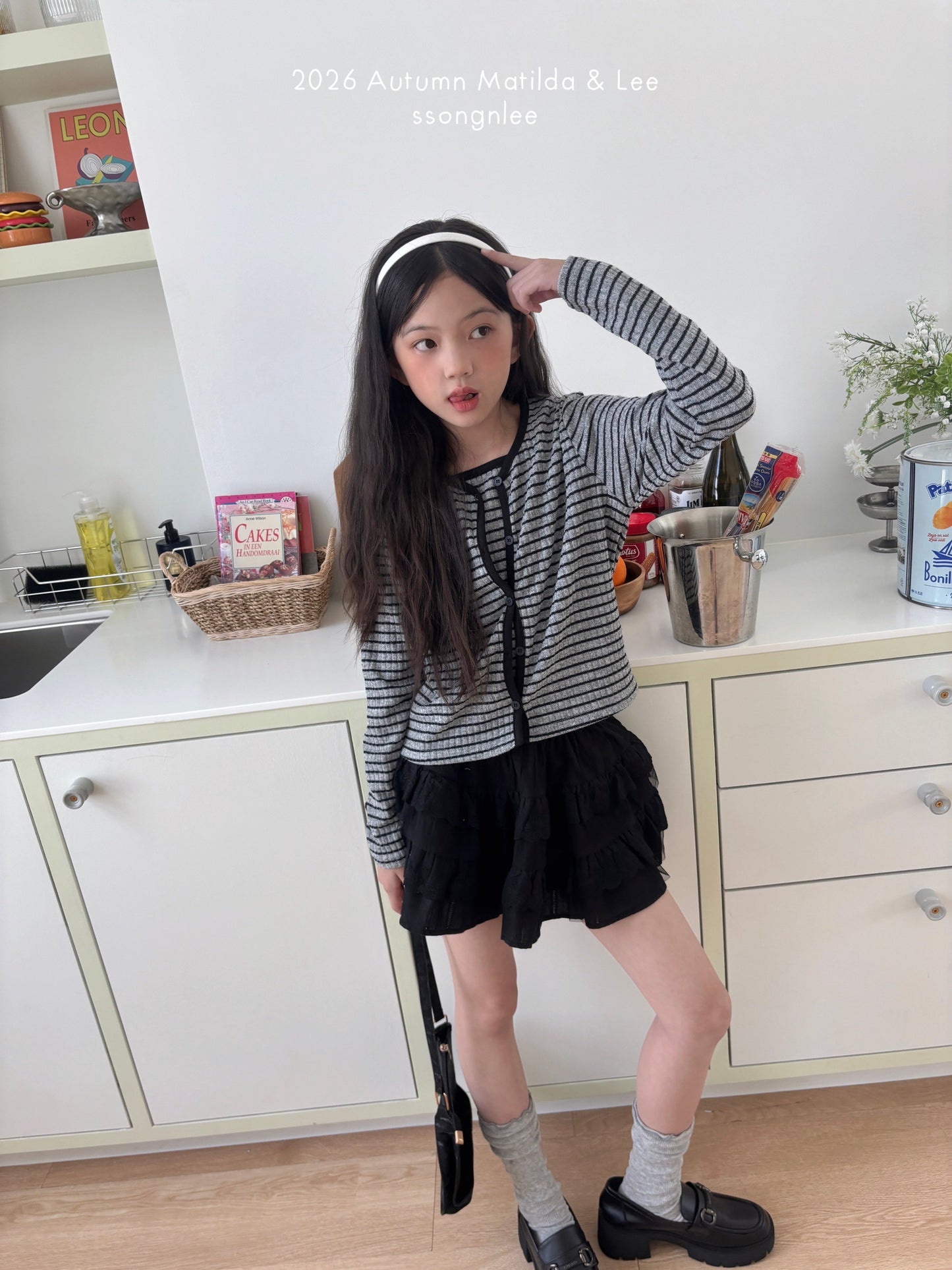 matilda&lee wrap stripe cardigan set (85-165cm)