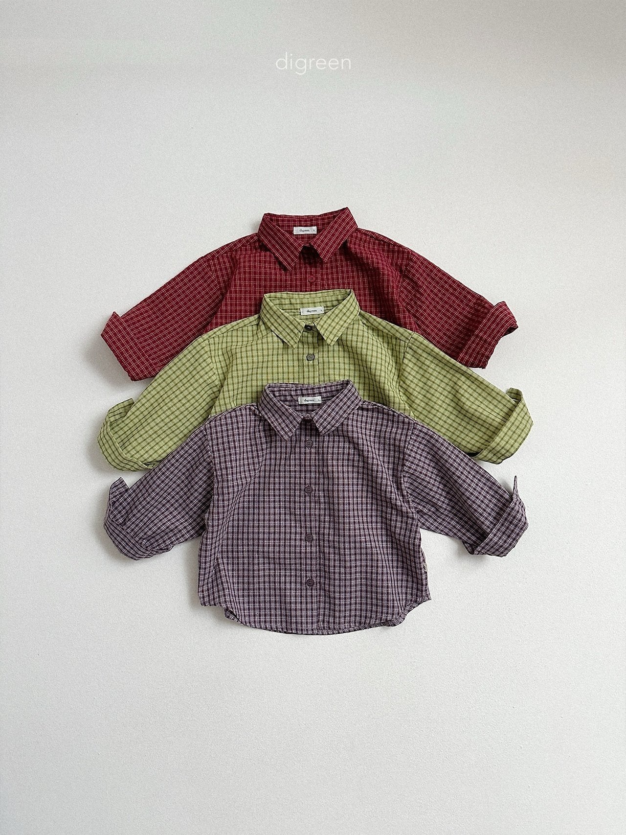 digreen picnic check shirt (85-130cm)
