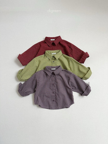 digreen picnic check shirt (85-130cm)