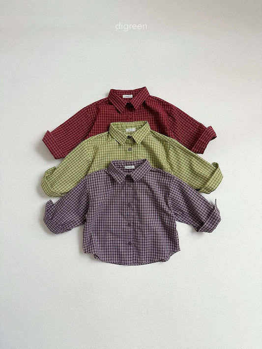 digreen picnic check shirt (85-130cm)