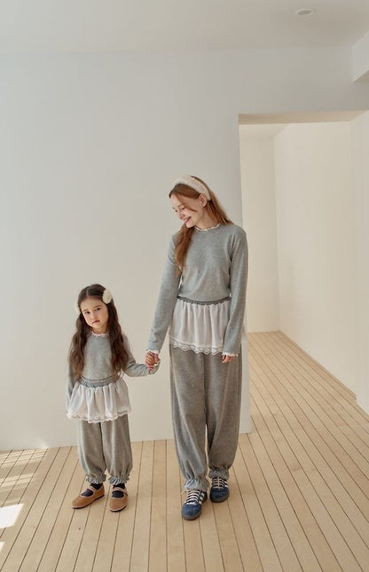 momoann satin jogger pants (kids & adult )